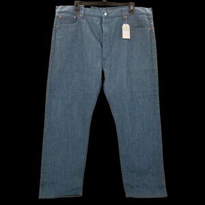 NWT Levis 501 Mens 44x32 White Oak Cone Denim Button Fly Straight Leg Shrink To